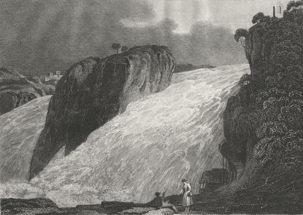 SCHAFFHAUSEN. Fall Rhine. Germany falls. Blomfield 1807 old antique print